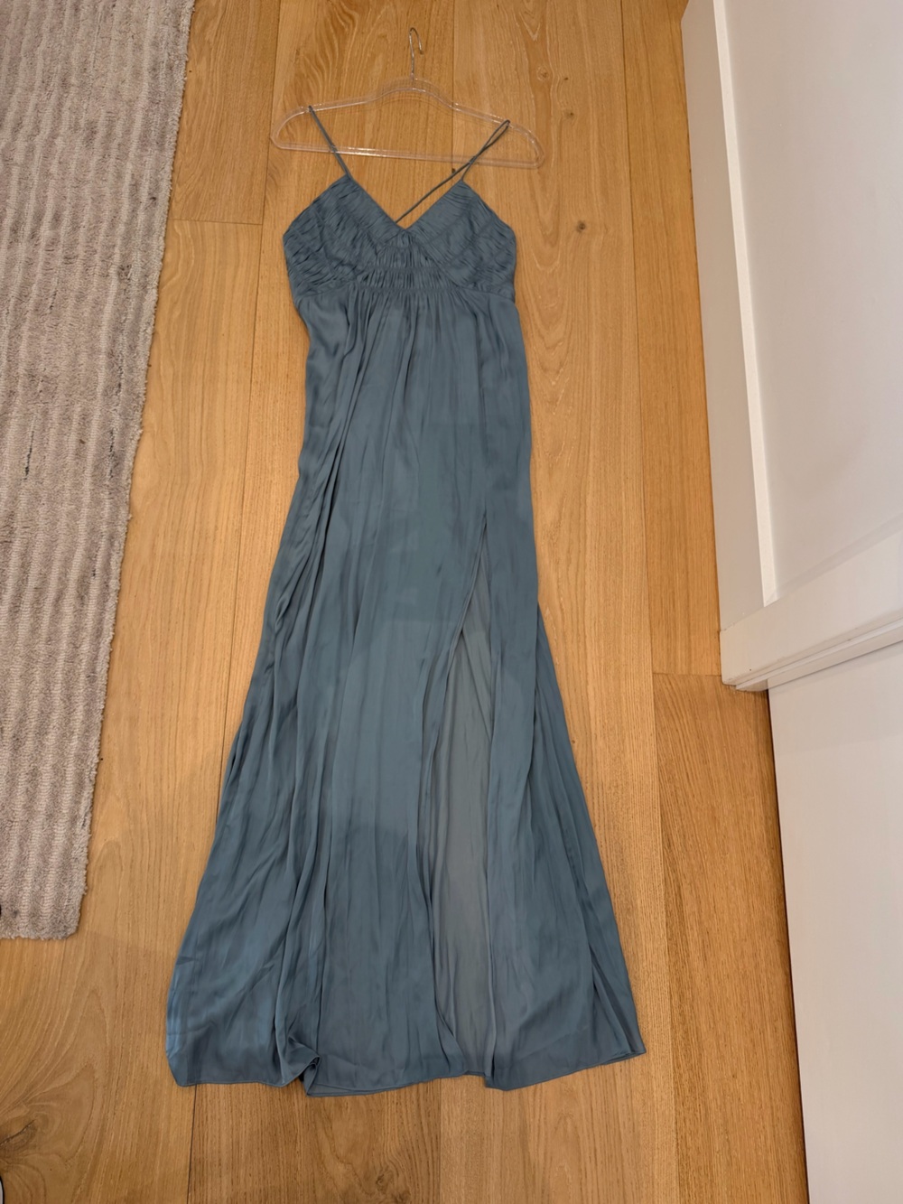 3.1 Phillip Lim Teal Blue Strapless Maxi Dress